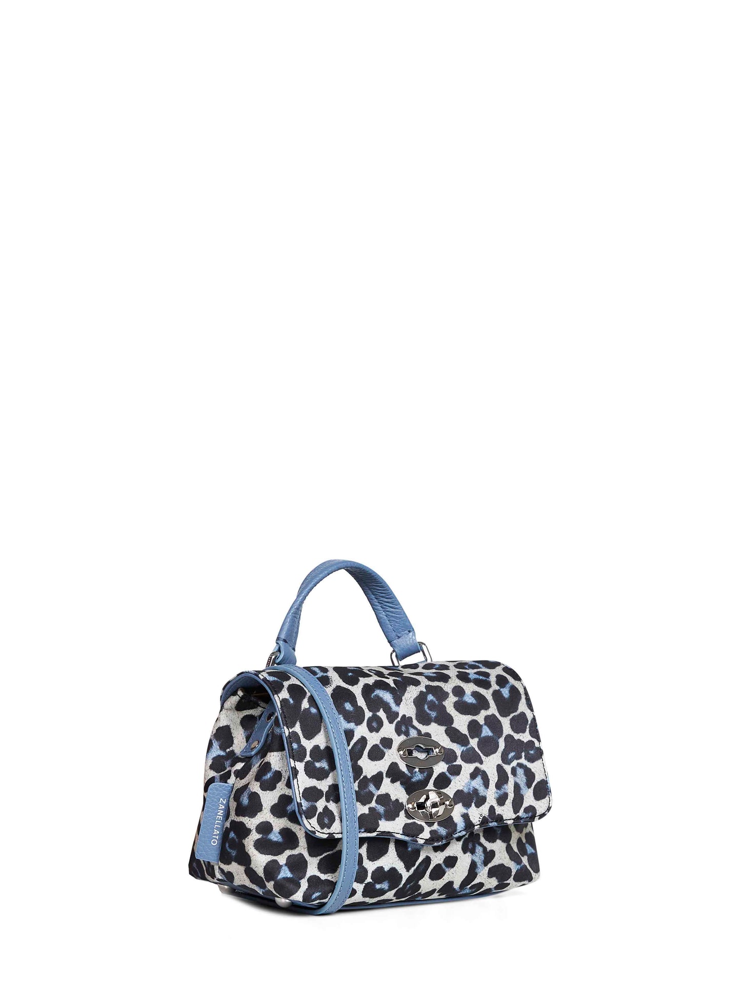 Borsa a mano stampata Postina Baby nero amazzonia