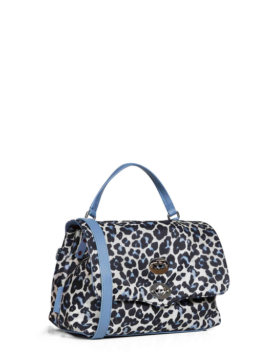 Borsa a mano stampata Postina Small nero amazzonia