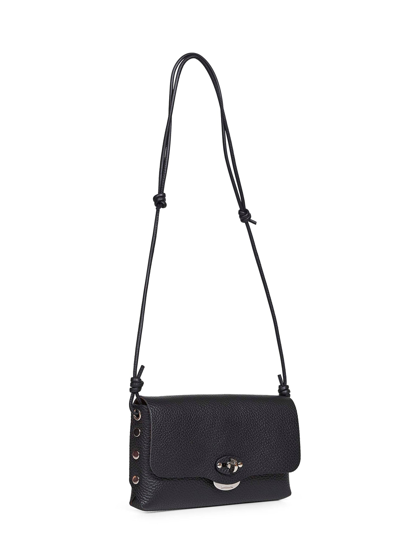 Black Lettera Small mini bag with shoulder strap