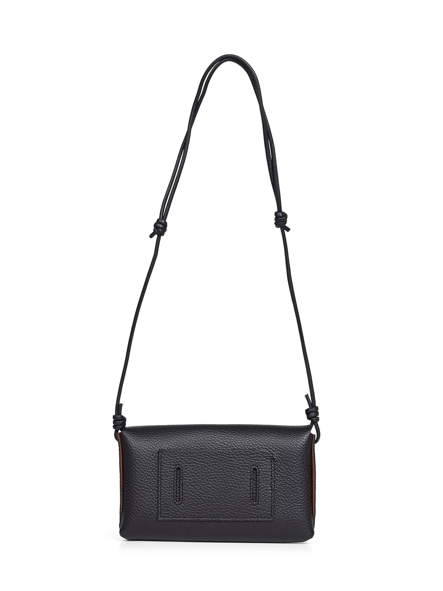 Black Lettera Small mini bag with shoulder strap