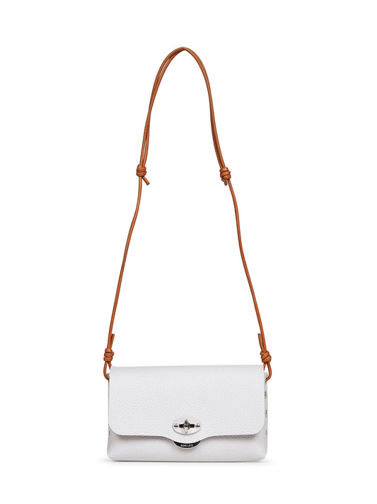 Grey carrara Lettera Small mini bag with shoulder strap