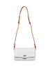 Grey carrara Lettera Small mini bag with shoulder strap