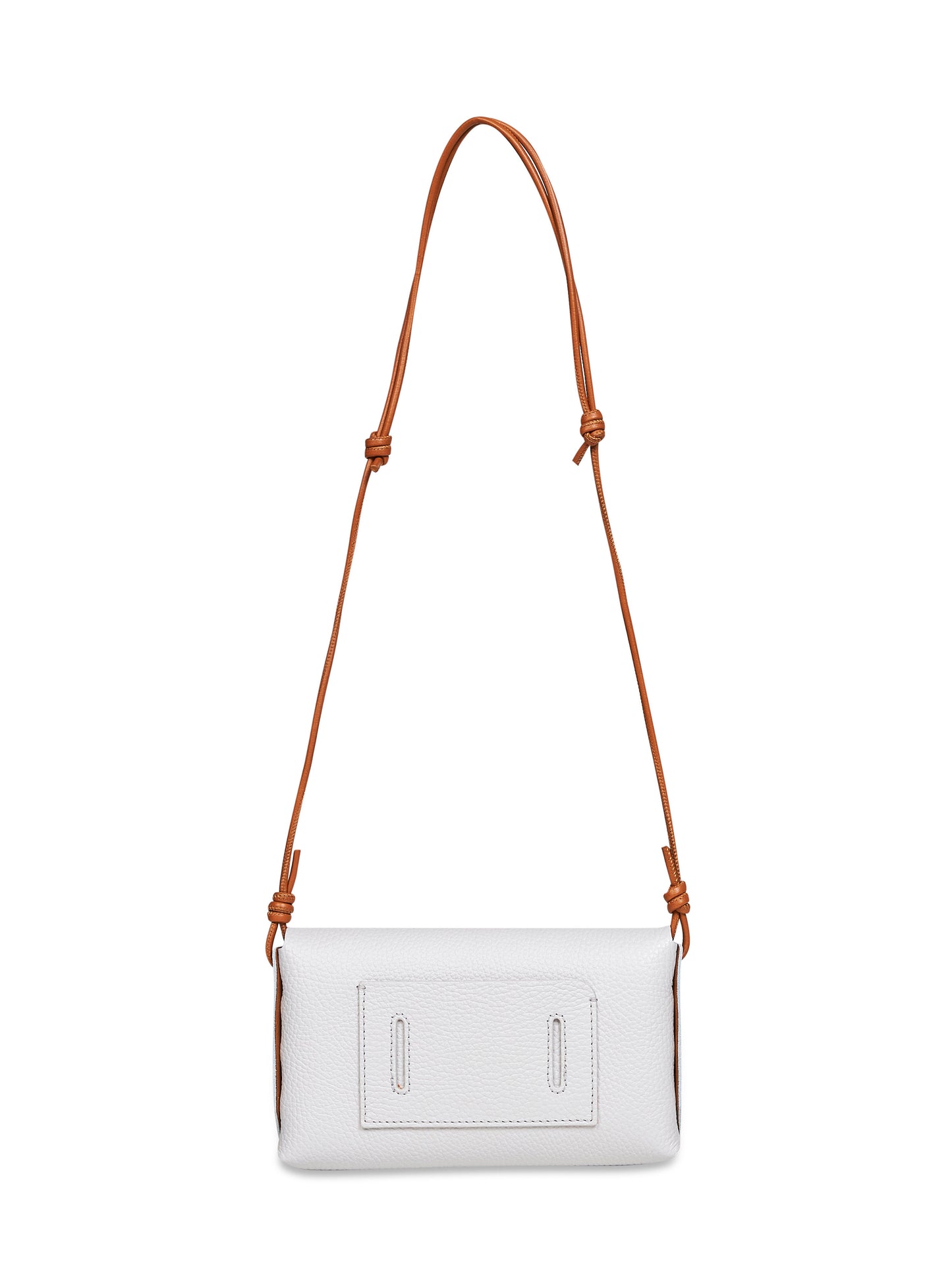 Grey carrara Lettera Small mini bag with shoulder strap