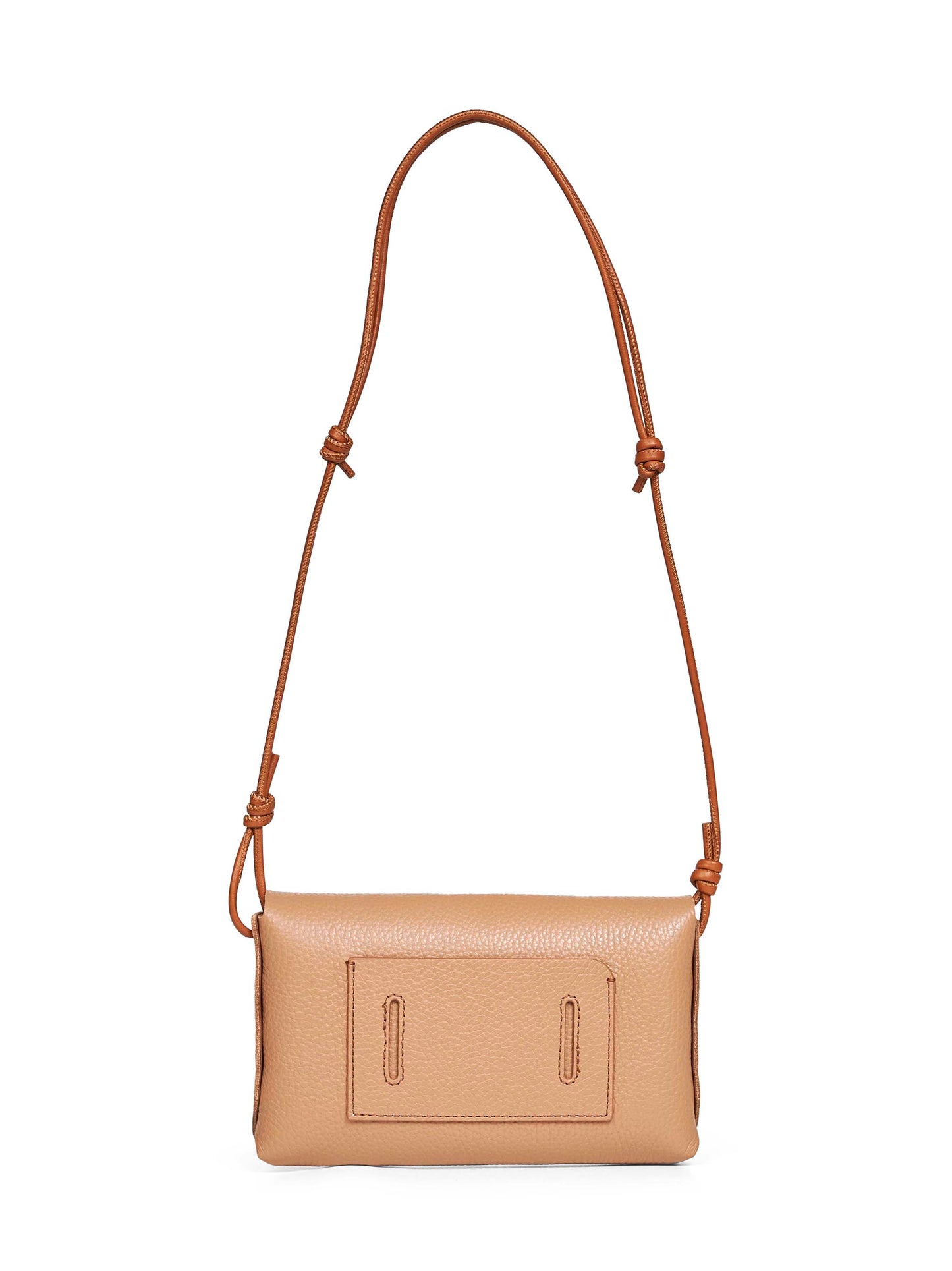 Minibag con tracolla Lettera Small marrone cantucci