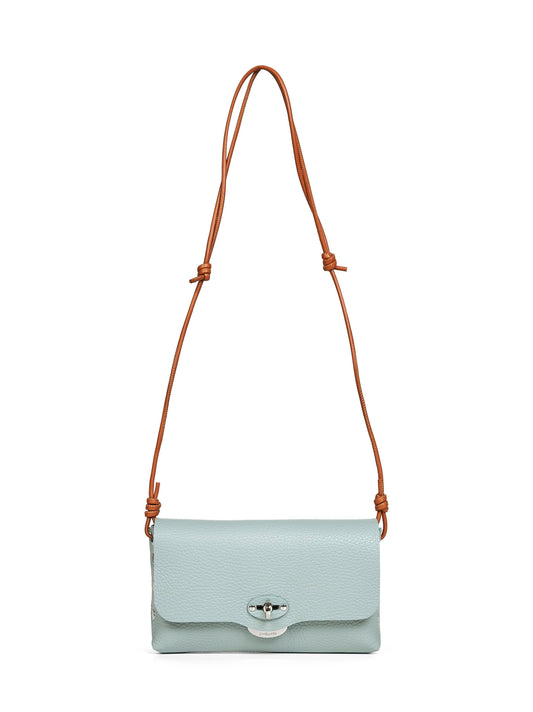 Green piperita Lettera Small mini bag with shoulder strap