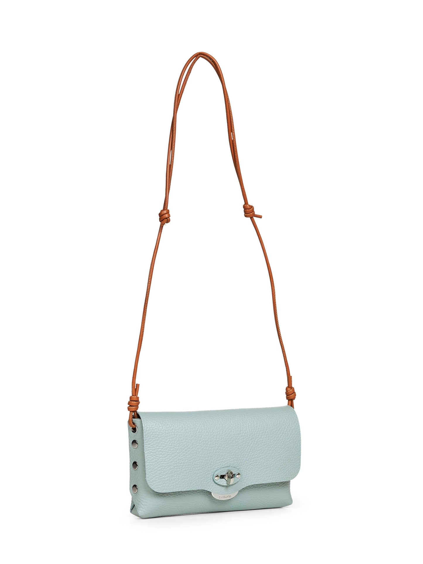 Green piperita Lettera Small mini bag with shoulder strap