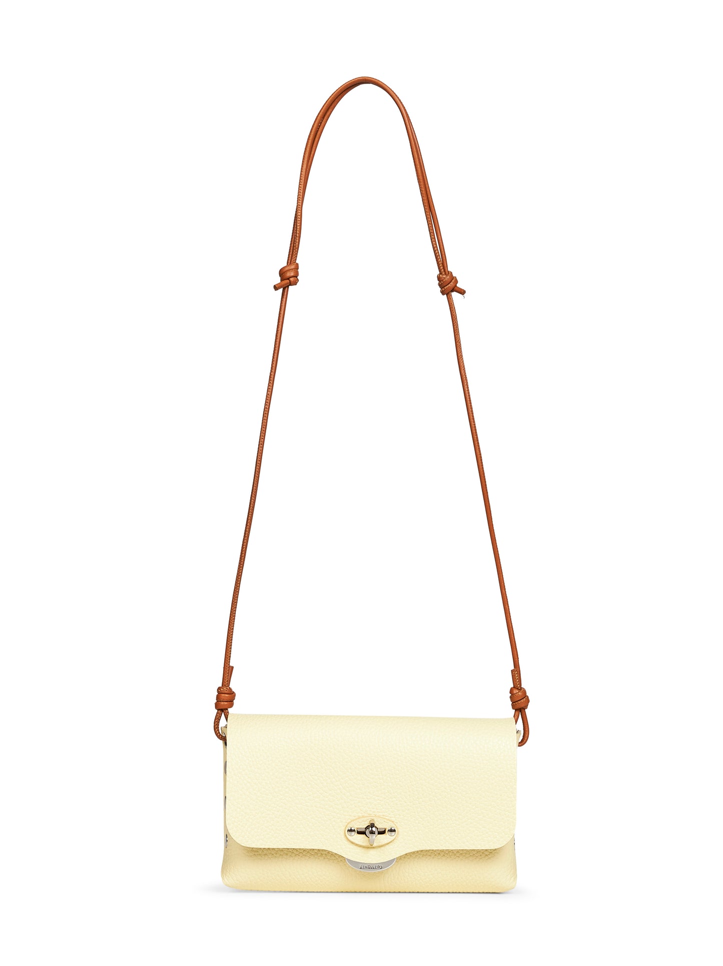 Yellow Lettera Small mini bag with shoulder strap