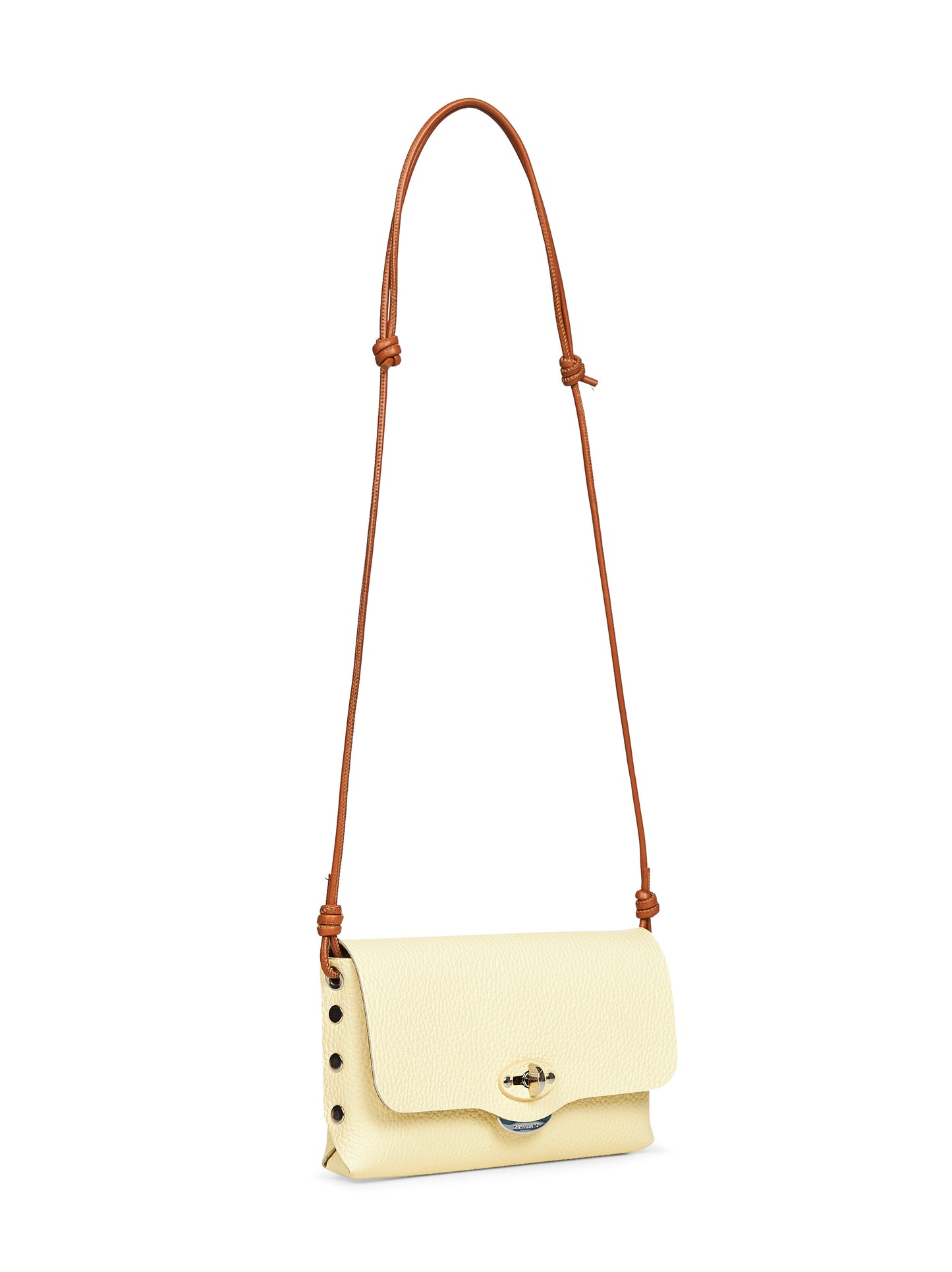 Yellow Lettera Small mini bag with shoulder strap