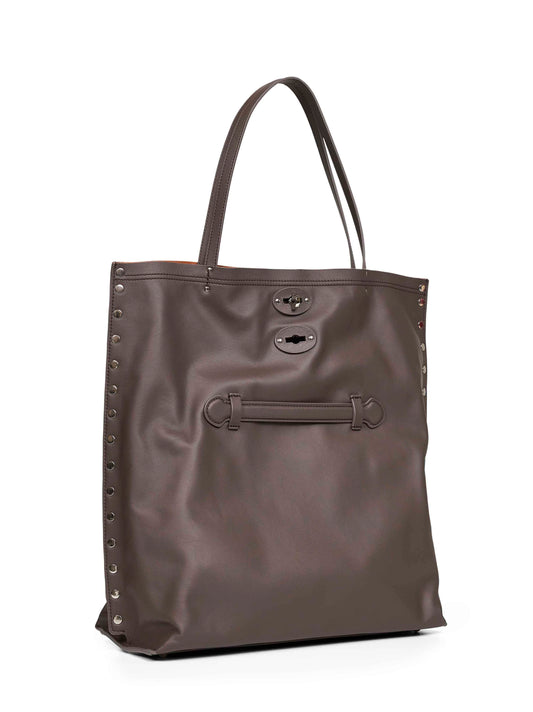 Brown gianduiotto A'spasso Medium tote bag