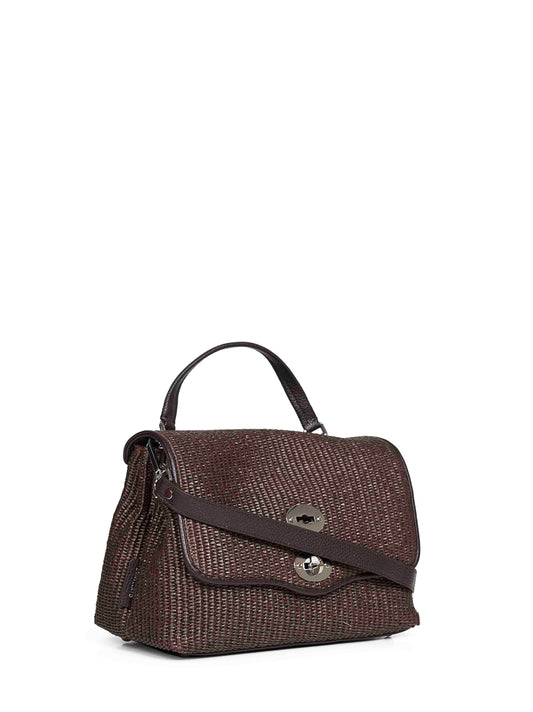 Borsa a mano Postina Small marrone sottobosco