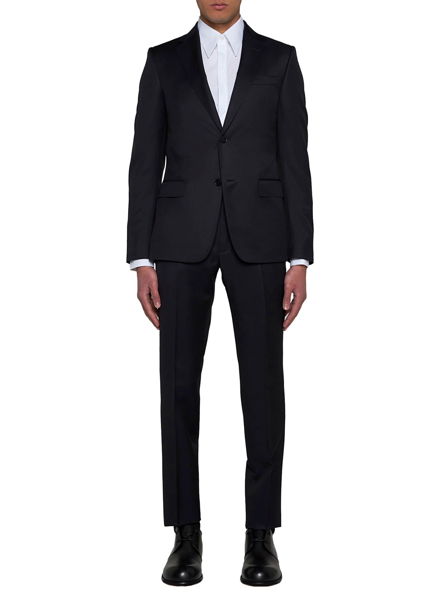 Wool and mohair single-breasted suit