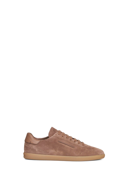 Sneakers basse 232 in pelle scamosciata beige scuro