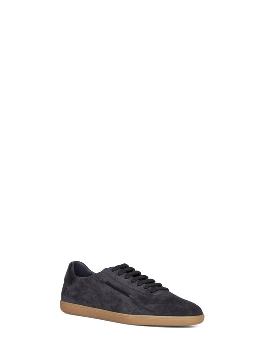 Sneakers basse 232 in pelle scamosciata blu scuro