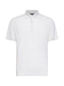White cotton and silk pique polo shirt