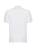 White cotton and silk pique polo shirt