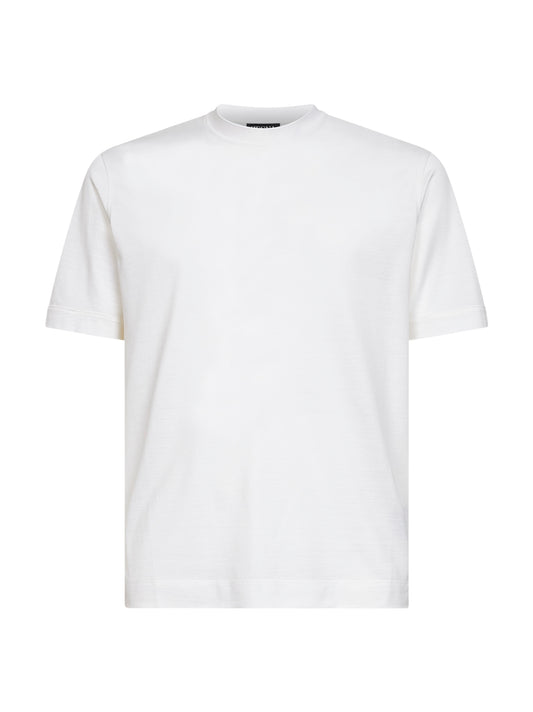 T-shirt Leggerissimo in cotone e seta bianco