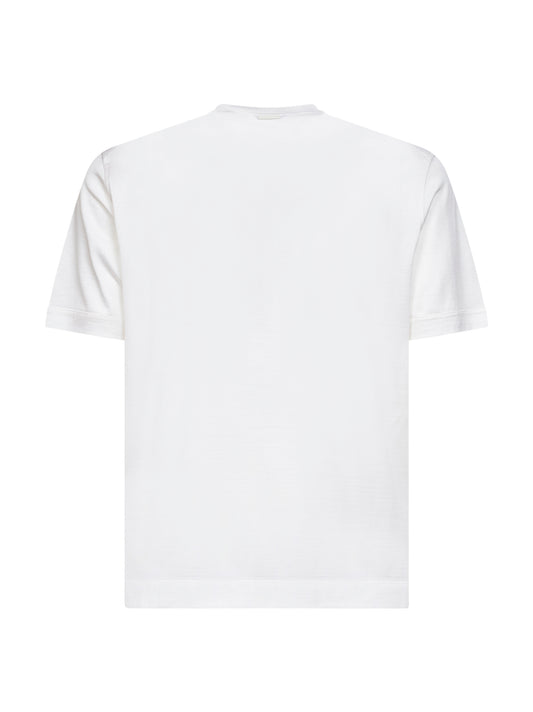 T-shirt Leggerissimo in cotone e seta bianco