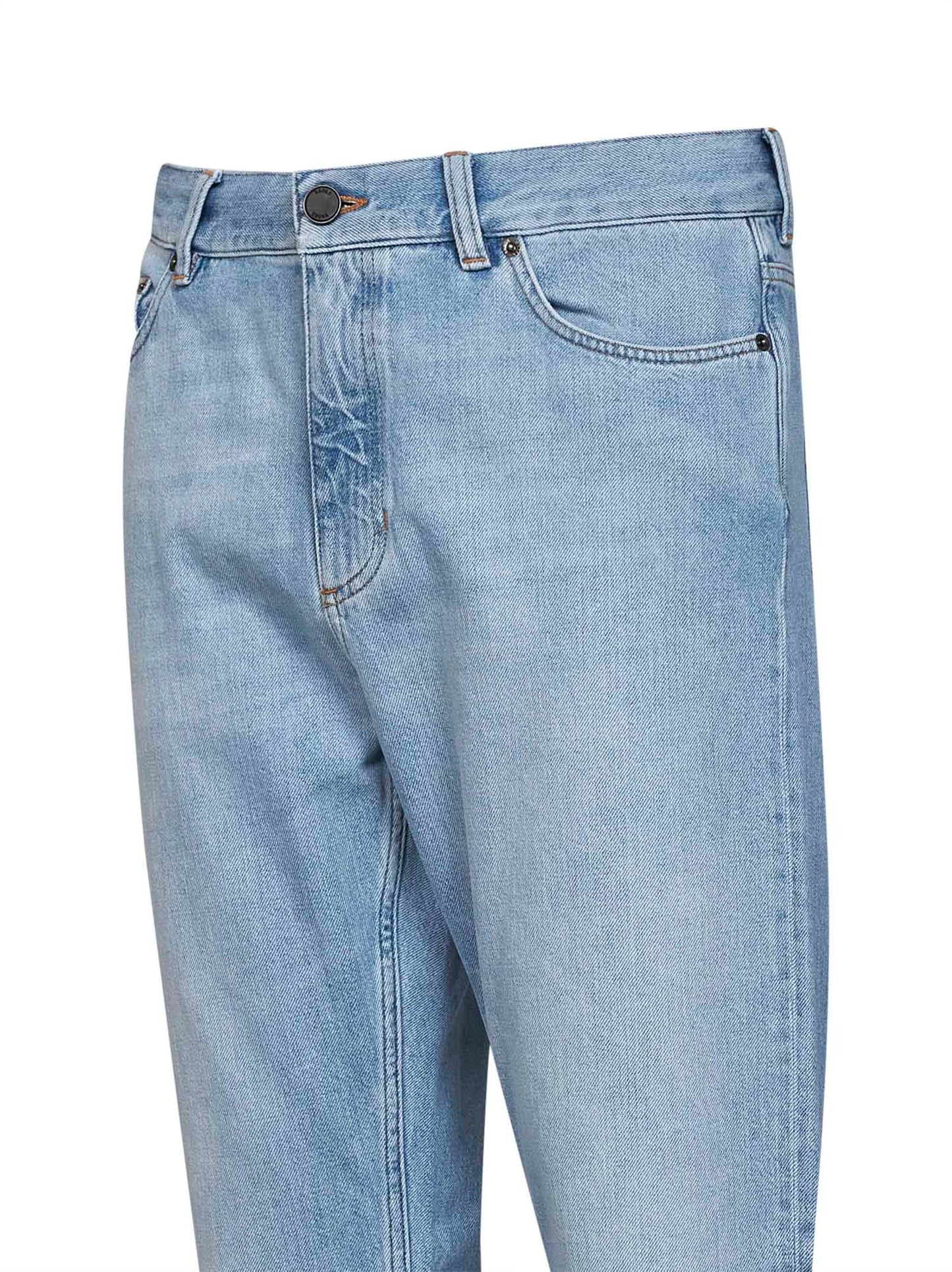 Jeans Roccia in denim di cotone vintage blu