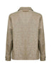 Overshirt n lino e lana e seta Crossover verde oliva