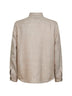 Light beige cashmere and linen and silk overshirt