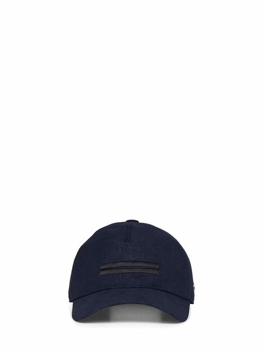 Berretto da baseball in Oasi Lino blu navy