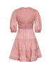 Miniabito in tessuto plissé rosa polvere<BR/>