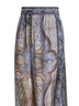 Tapestry-print blue silk habotai Wanderlust trousers