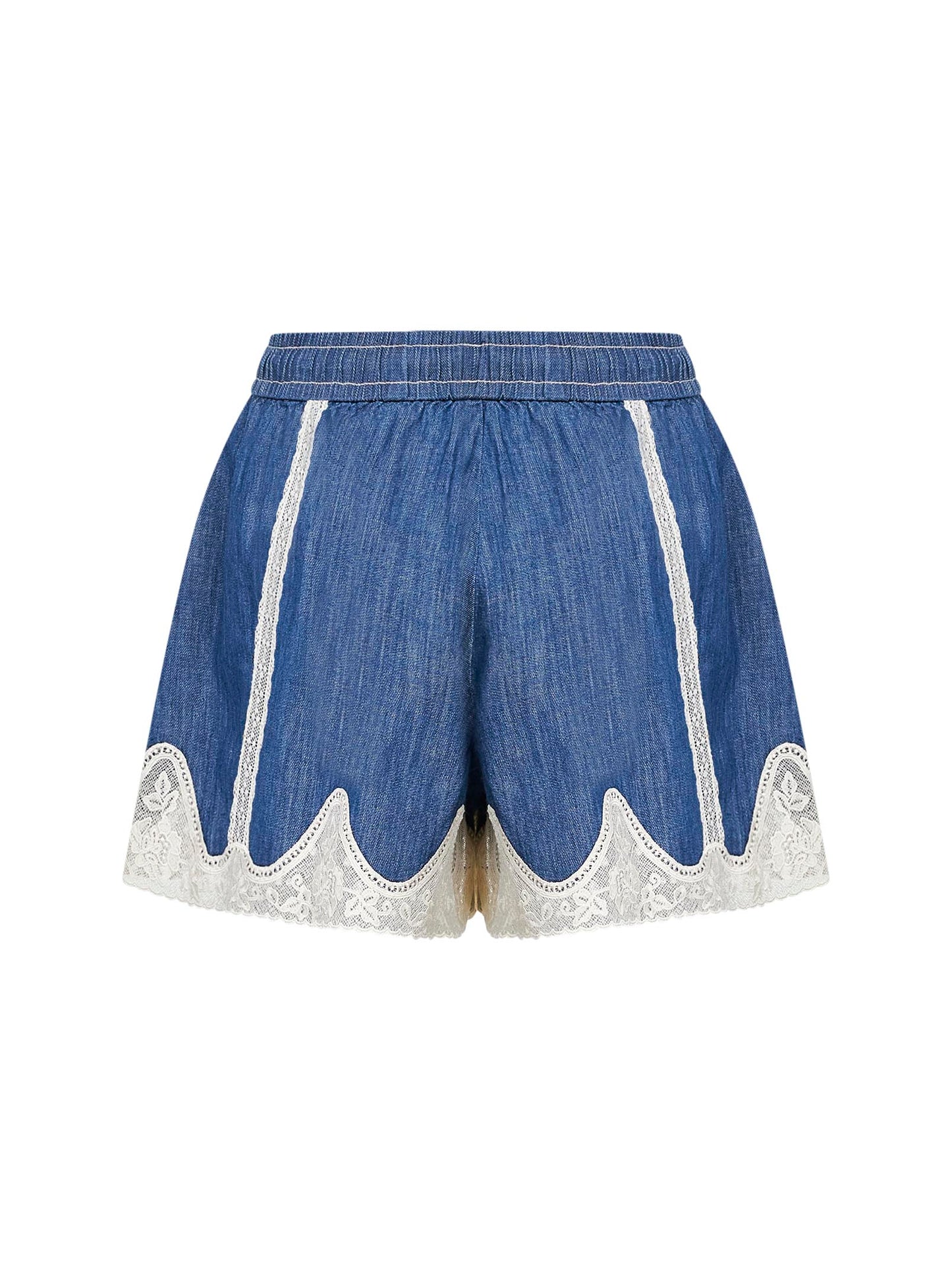 Railway blue denim Awaken shorts