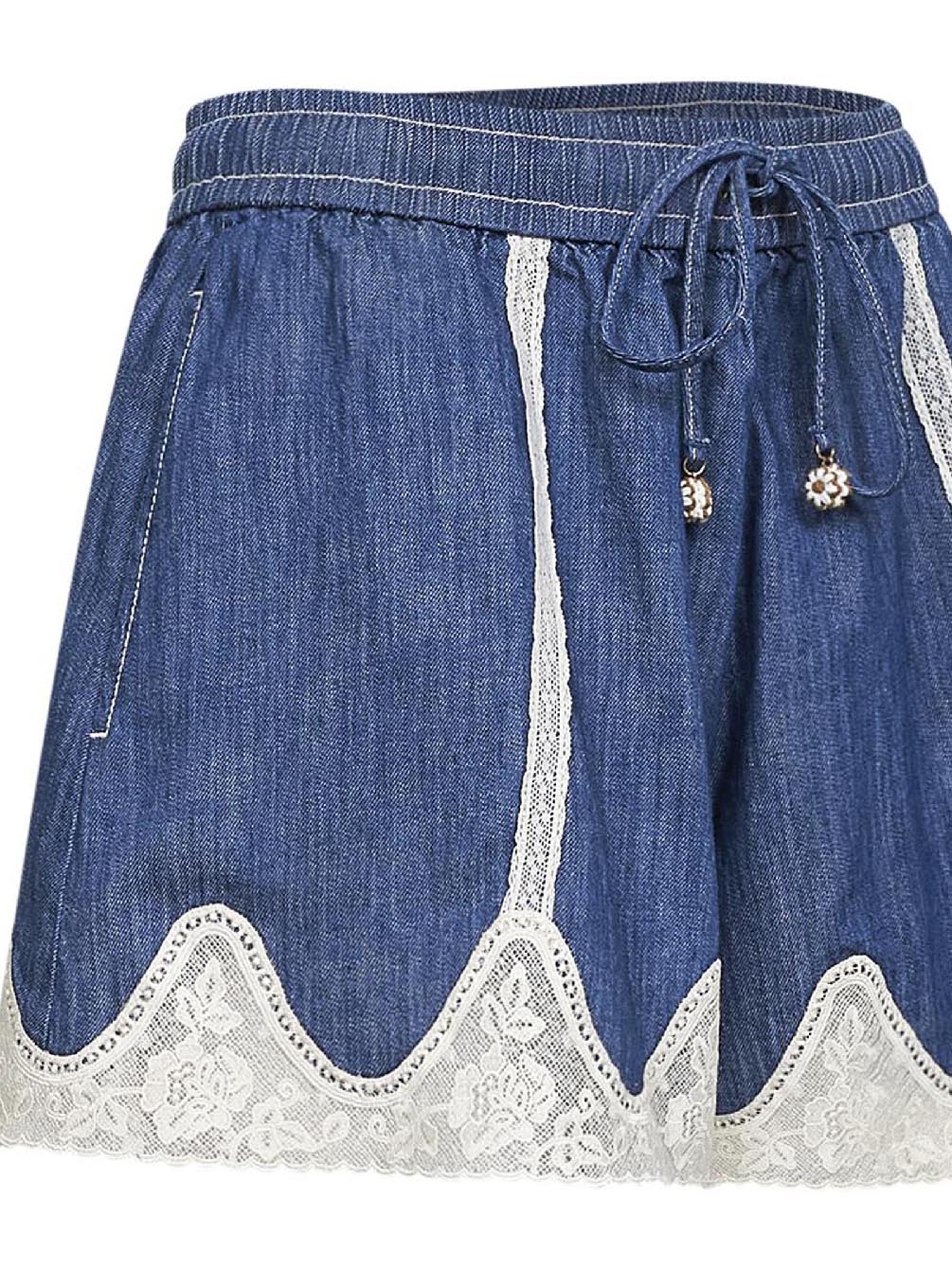 Railway blue denim Awaken shorts