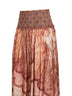 Tapestry-print burgundy silk habotai Wanderlust maxi skirt
