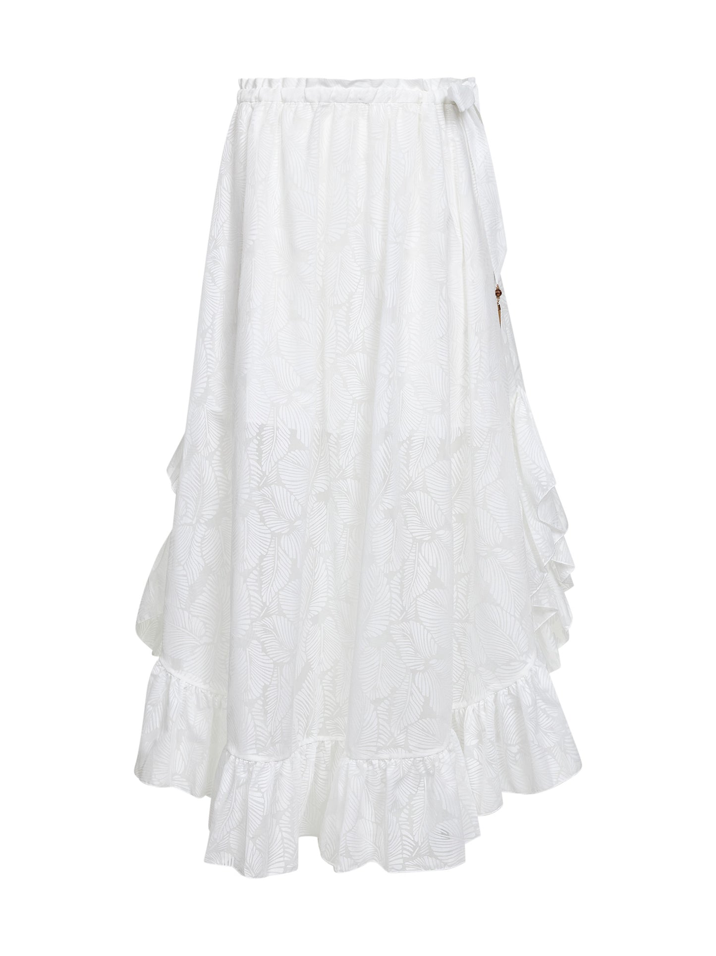 Ivory printed cotton blend Daylight maxi skirt