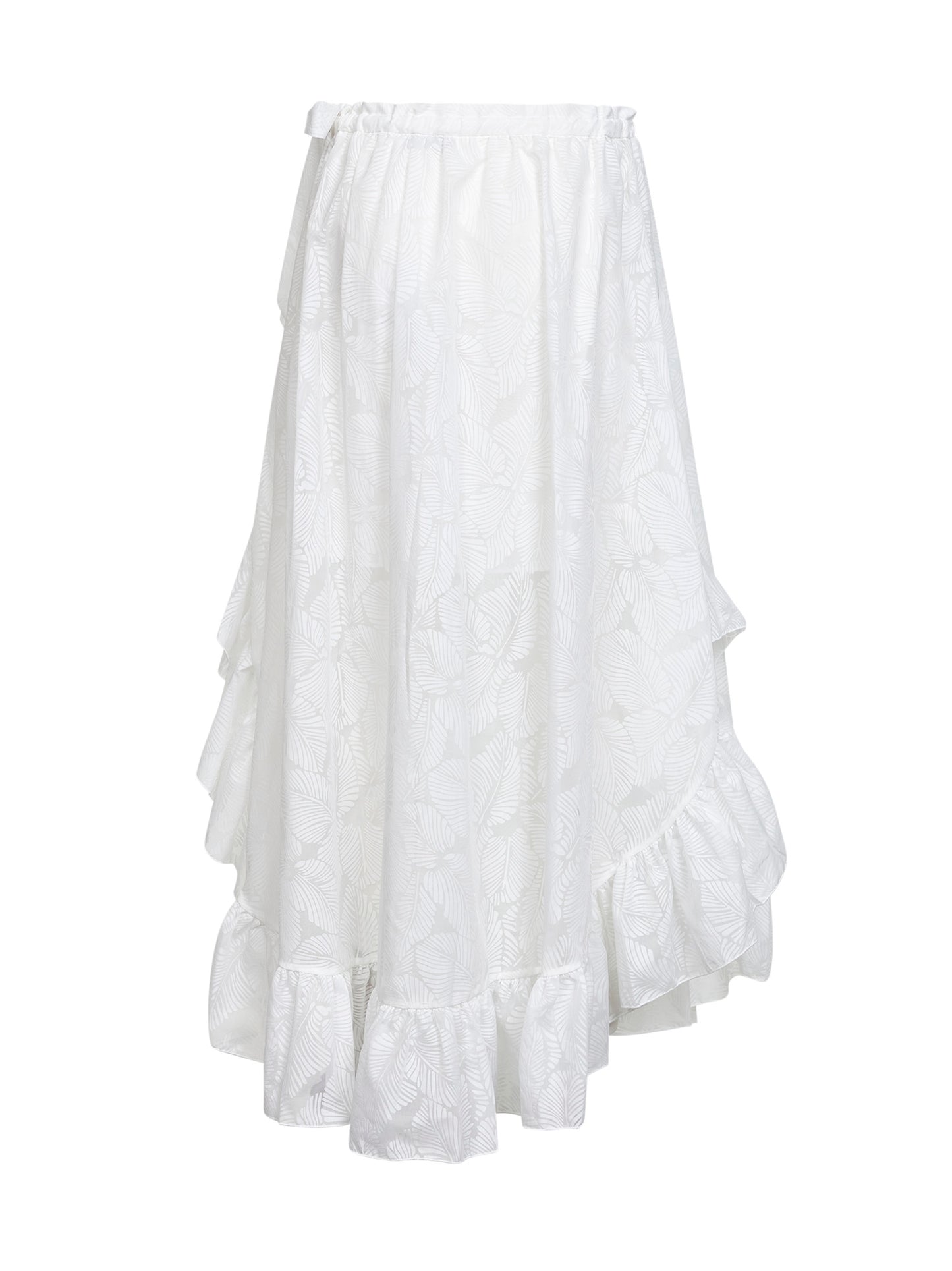 Ivory printed cotton blend Daylight maxi skirt