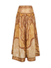 Tapestry-print mustard cotton-slik blend Wanderlust maxi skirt