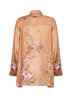 Floral-print beige silk habotai Patience shirt