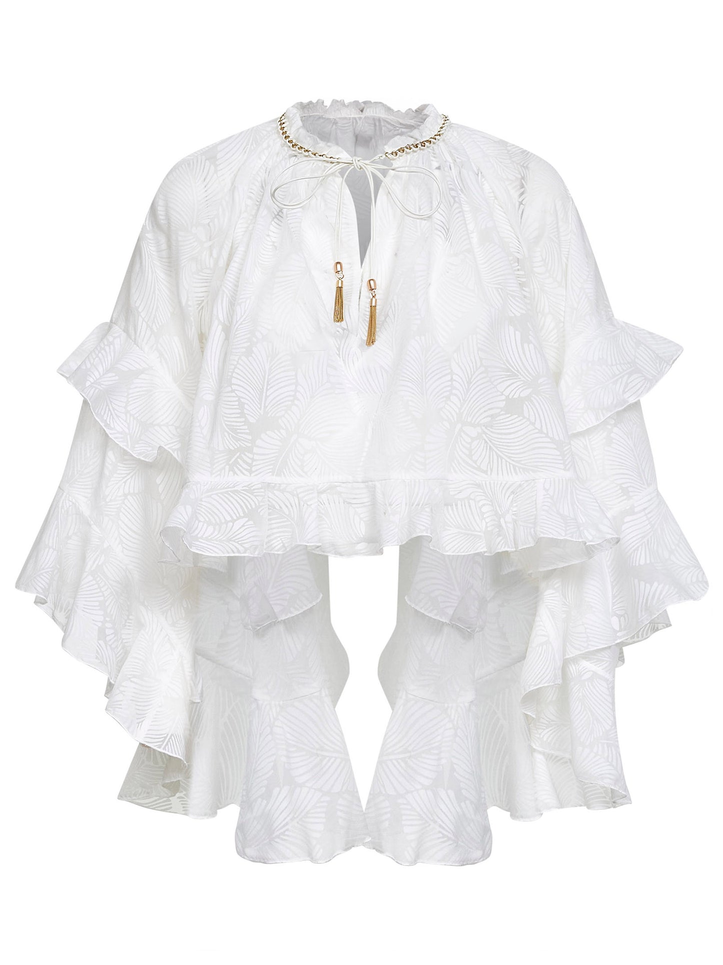 Ivory printed cotton blend Daylight blouse