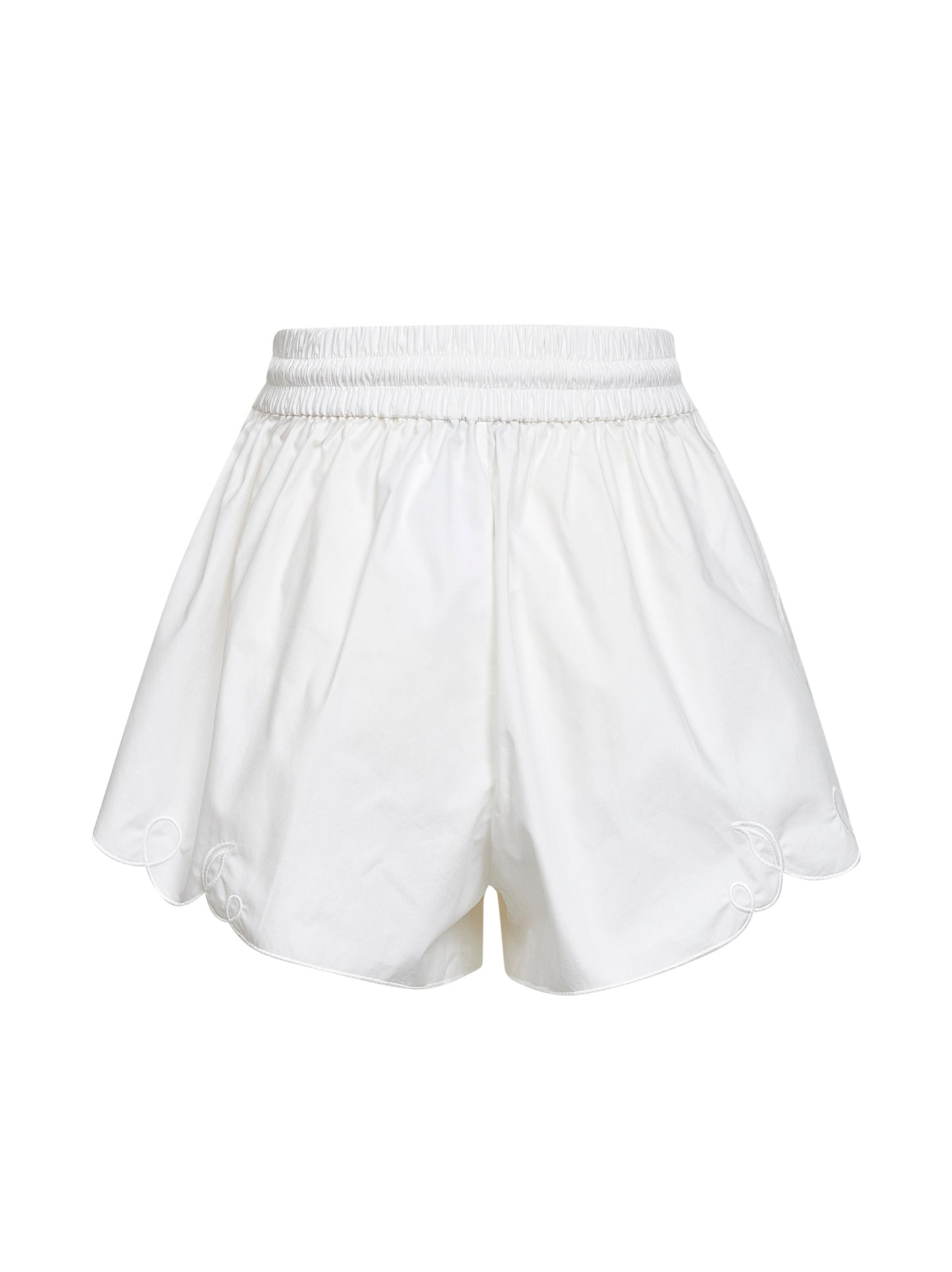 Ivory embroidered cotton poplin Daylight shorts