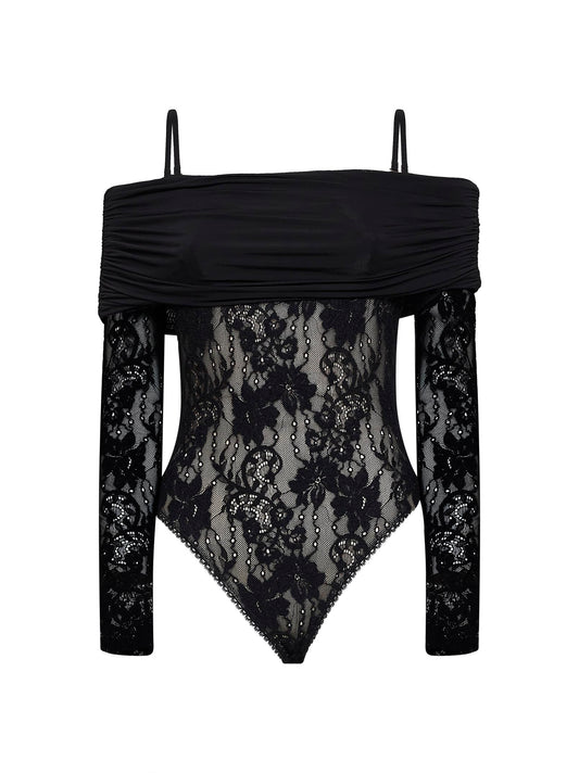 Black lace Rebellion bodysuit
