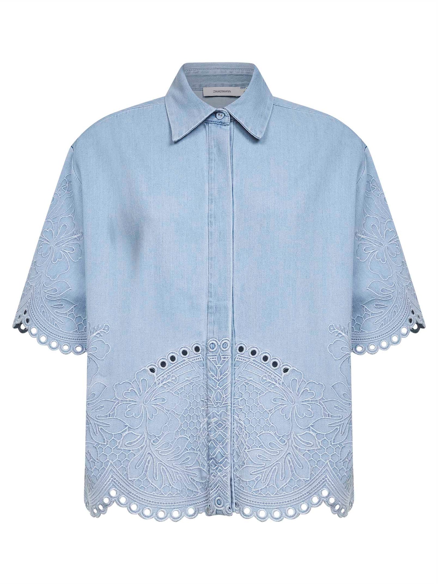 Ice Storm embroidered denim Daylight shirt