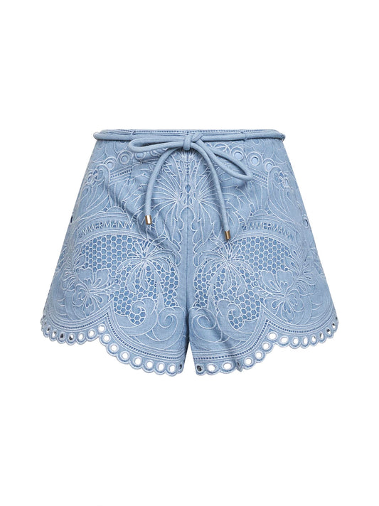 Ice Storm embroidered denim Daylight shorts