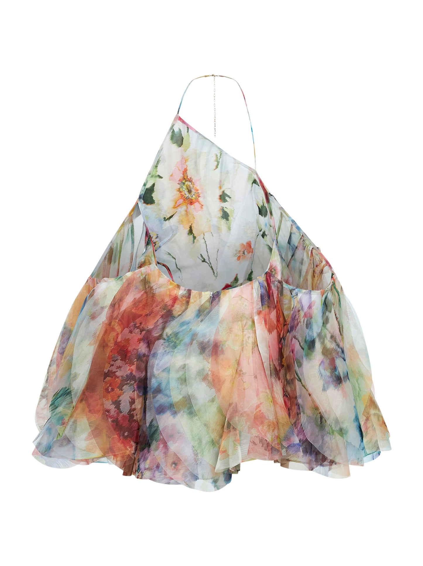 Top Luna in georgette stampa Spliced floreale