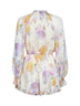 Cream Dahlia-print viscose Luna playsuit
