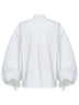 Blusa Luna in cotone avorio con applicazioni