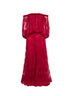 Fuchsia lace Luna billow gown