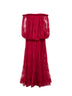 Fuchsia lace Luna billow gown